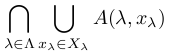 ∩_{λ∈Λ}∪_{x_λ∈X_λ}A(λ, x_λ)