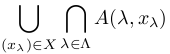 ∪_{(x_λ)∈X}∩_{λ∈Λ}A(λ, x_λ)